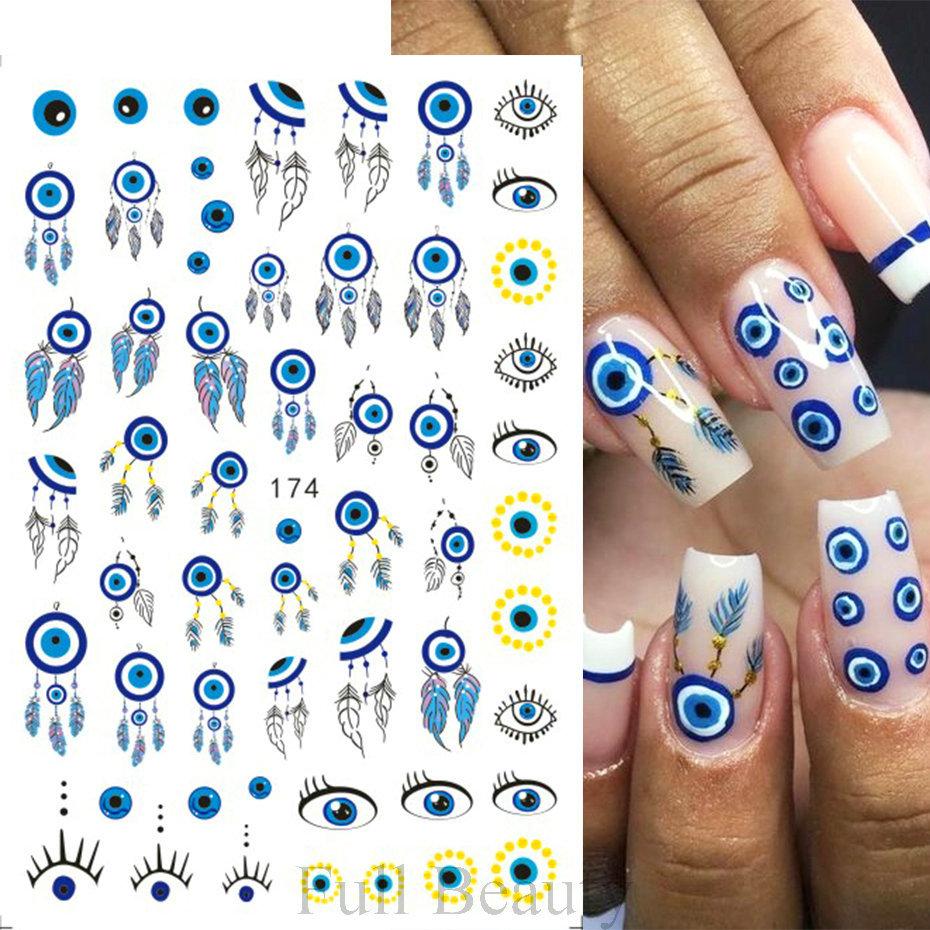 Nail Art Stickers Valentine's Day Romantic Balloon Love Rose English Adhesive Nail Stickers