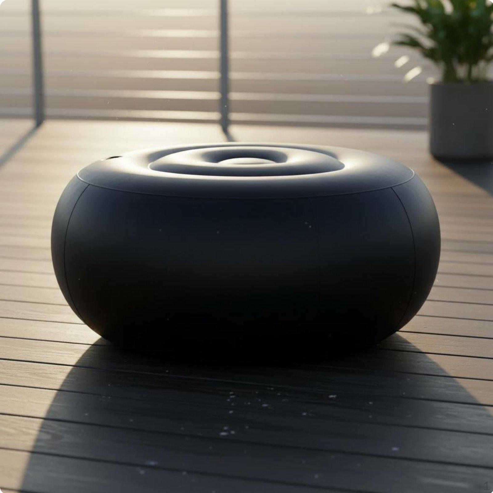 Inflatable Stool Liner Portable Round Footstool Foldable Seat for Kids, Living Room,
