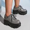 Fashion Fashion Black Chunky Sneakers for Women 2025 Autumn Platform Sports Shoes Woman Gothic Punk Style Thick Sole Sneakers Plus Size