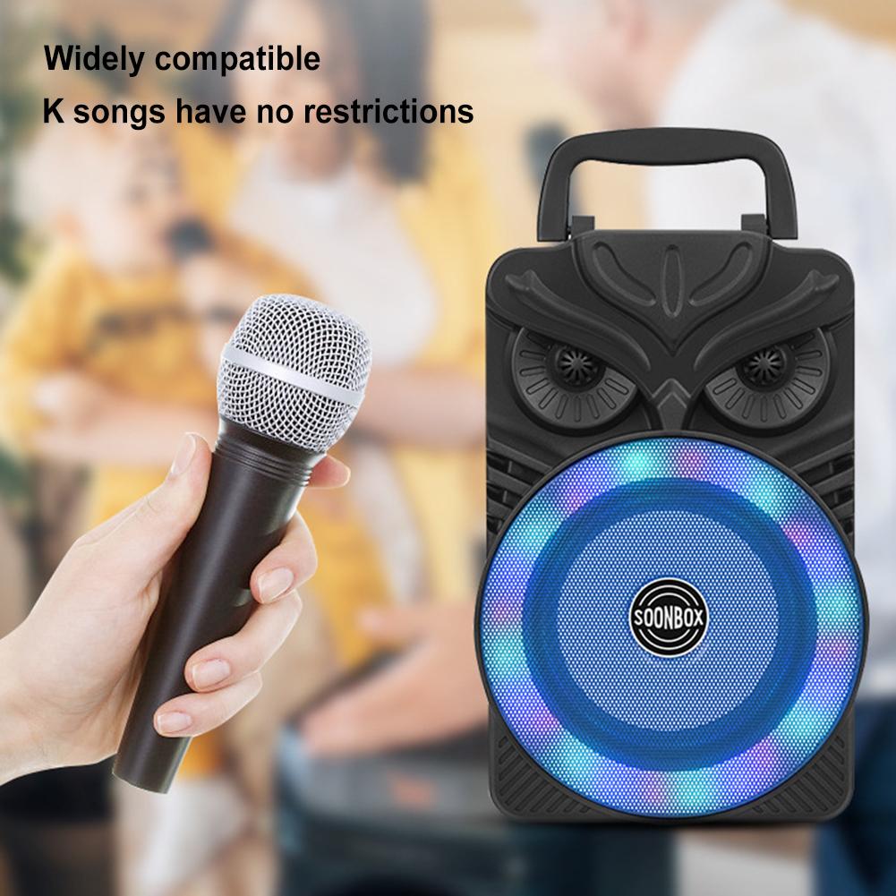 5.1 Bluetooth HiFi Speaker 1200mAh Portable Wireless Loudspeaker RGB Flash Lights Mobile Stand Outdoor Music Player for Camping