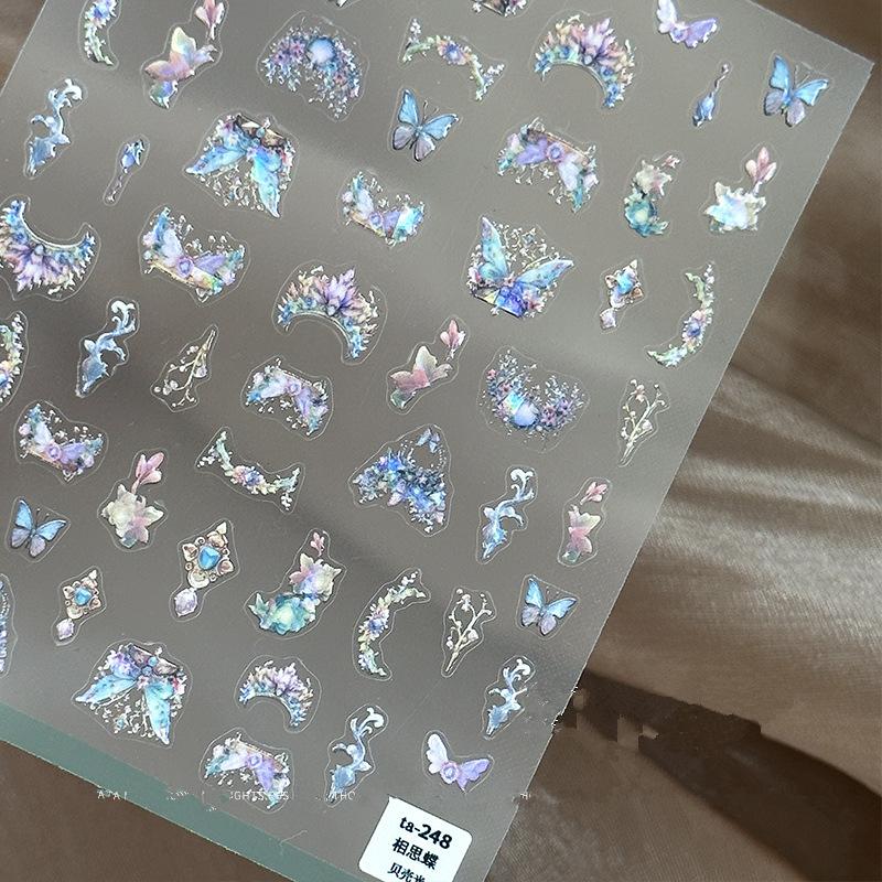 1pcs Cute Cat Claw 3D Jelly Relief Nail Stickers 3D Adhesive Stickers For Nails DIY Slider Nail Art Decorations