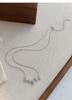 S999 Sterling Silver Luxury Floral Necklace for Women - Exquisite Flower Clavicle Chain, Perfect Qixi Festival Gift.