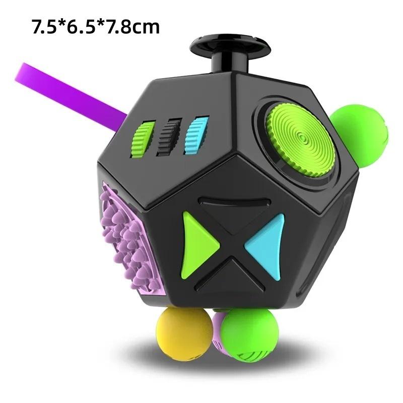 Fidget Dodecagon 12-Side Fidget Toys Cube Relieves Stress and Anxiety Anti Depression Travel Toy, Focus,Boredom for Kids Adults