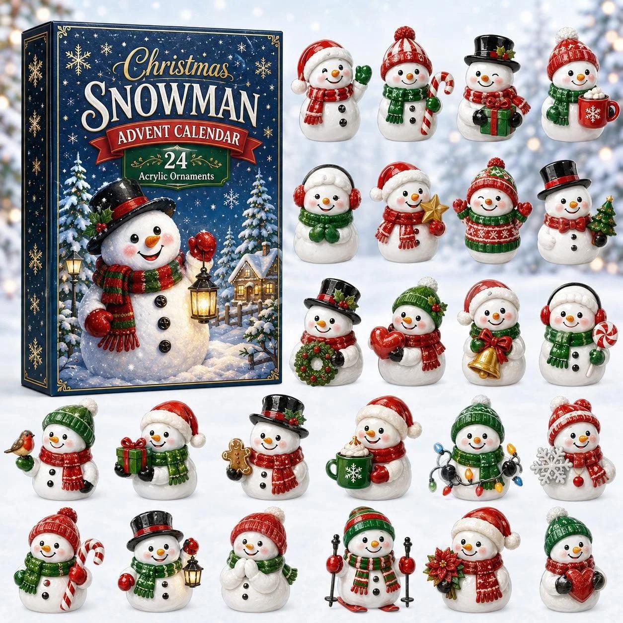 24-Dagen Mini Kerststeen Ornament Adventskalender, Unieke Ontwerpen, Bouwbare Stenen, Ophanglussen Meegeleverd, Feestdagen Countdown