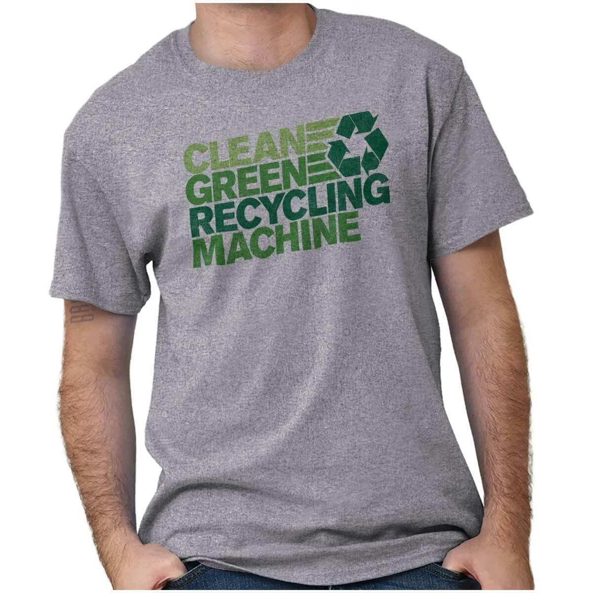 Cool Earth Day Clean Green Recycle Machine Womens or Mens Crewneck T Shirt Tee M