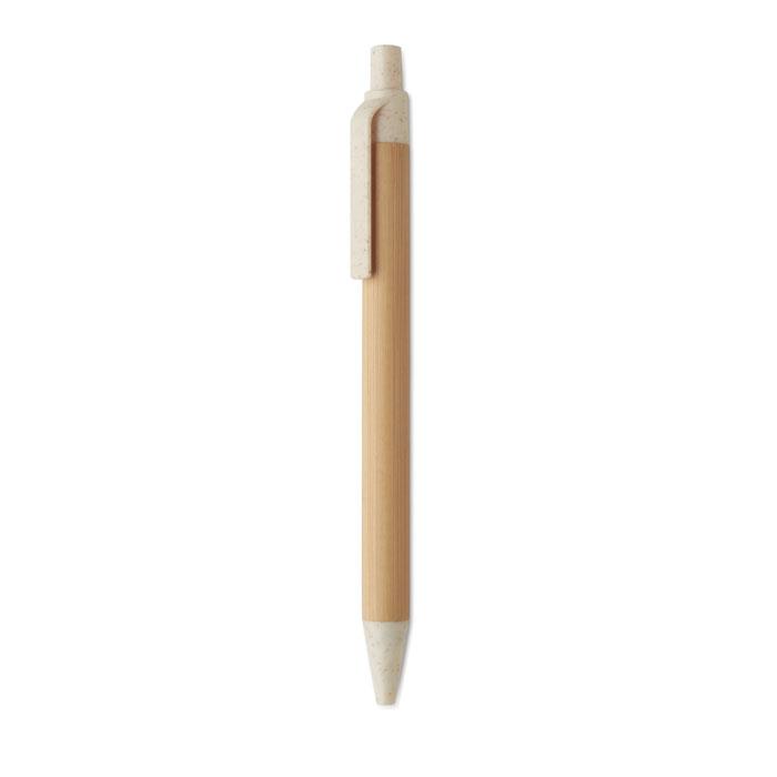 MidOcean Itea Colour Push Button Bamboo & Wheat Straw Ballpoint Pen