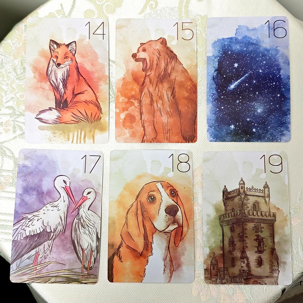 Innocent Secrets Lenormand 9*6cm 36 Pcs Cards Soft and Gentle Coloring Created with Delicate and Flowing Nature of Watercolors