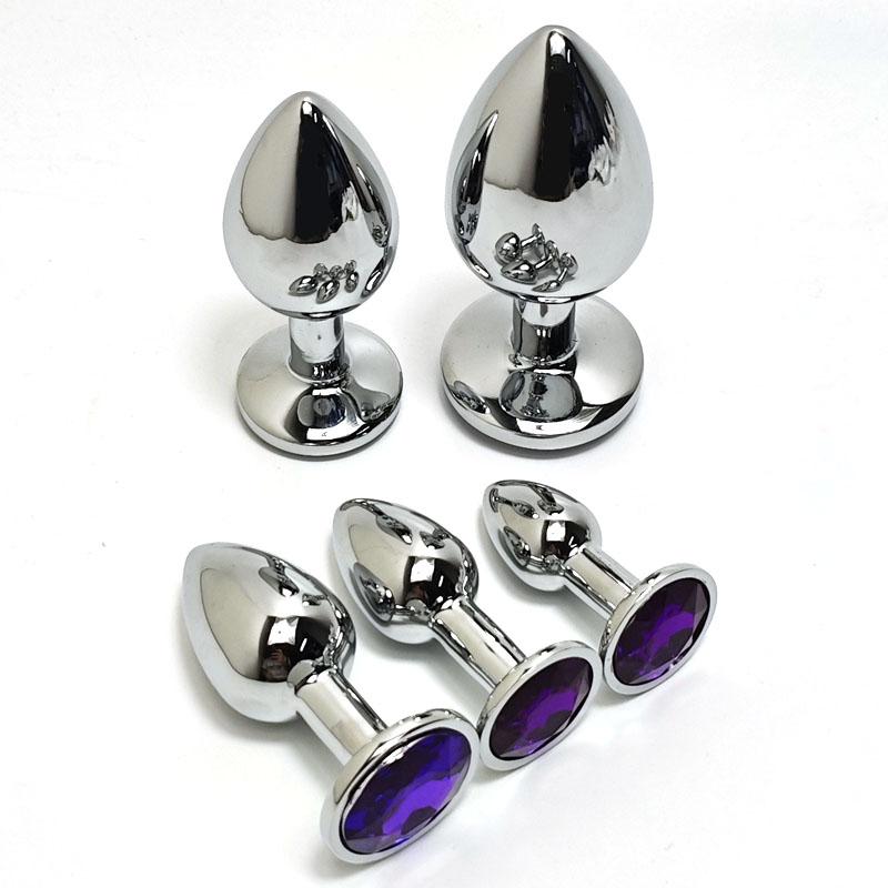 Metal Anal Plug Jewelry Base Beginner To Expert 5 Size Butt Plug,Adult Toys Tail Female/Male Dildos Sex Toys Couples Adults Game