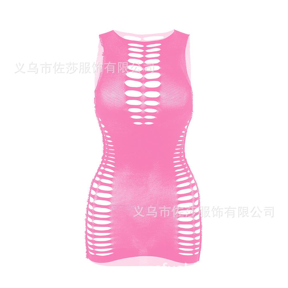 Sex Underwear Stockings Mesh Coat Hip Skirt Hollow Onesie