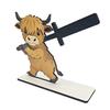 Handmade Wood Bathroom Tissue Stand Funny Animals Wooden Toilet Paper Holder, 3D Animal Decor, Cute Cartoon Sturdy Roll Free Standing for Home,