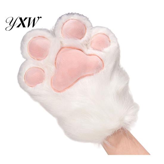 Plush Animal Paw Gloves 1Pc Glove Boot Furry Shoe Fuzzy Cute Cosplay Paws Cat Accessories for Costume Parties Theme