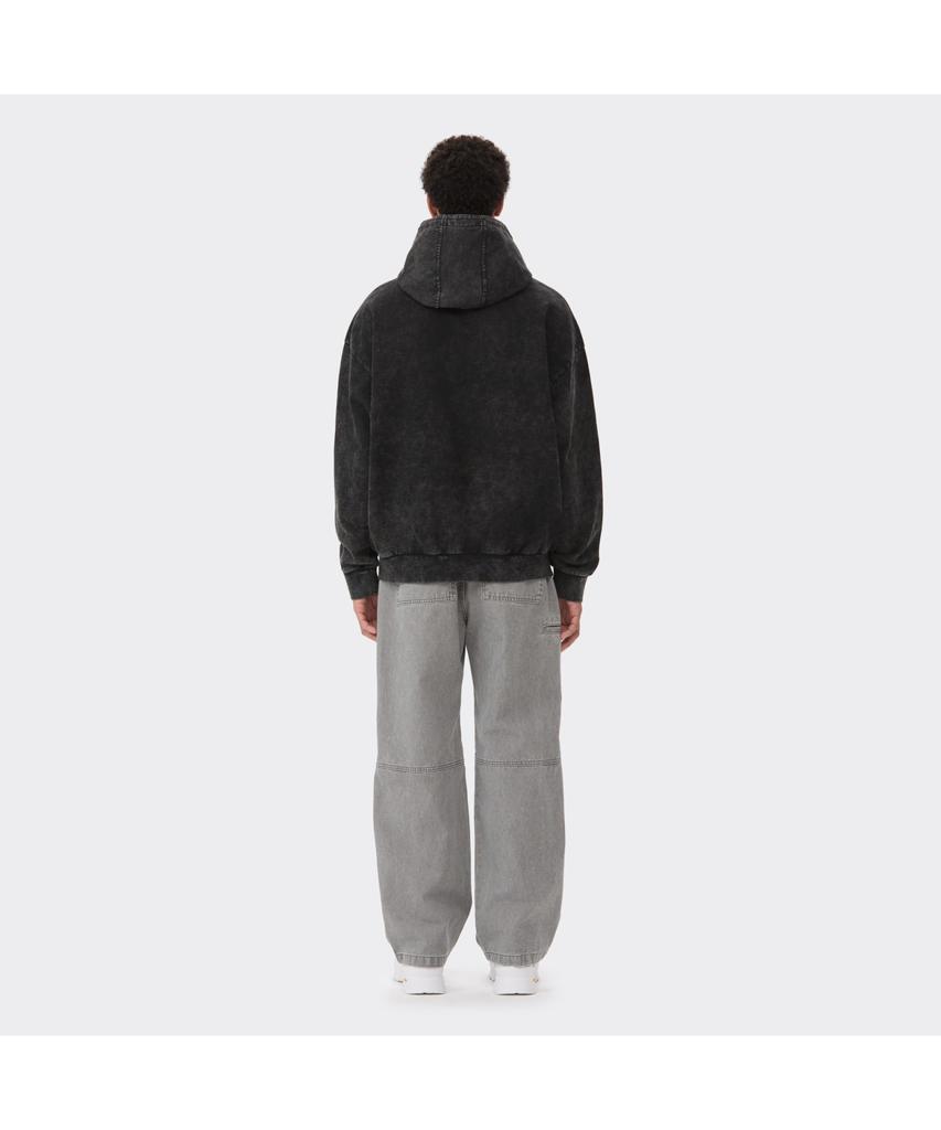 Keoseuuteommellou Gray Dyed Woven Layered Hoodie Cwtas26112Gyd