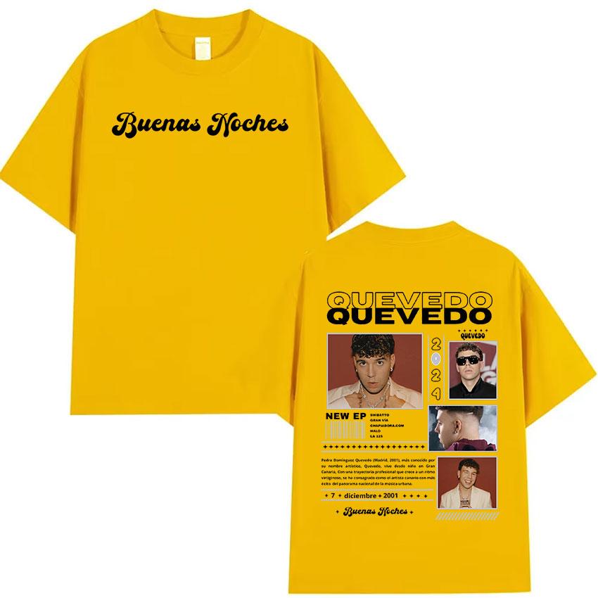 Rapper QUEVEDO Tour 2024 Graphic T Shirt Retro High Quality Fashion T-shirts Man Retro Oversized Cotton T-shirt Streetwear Unisex