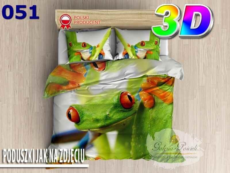 3D cotton satin bedding 160x200cm GREEN FROG