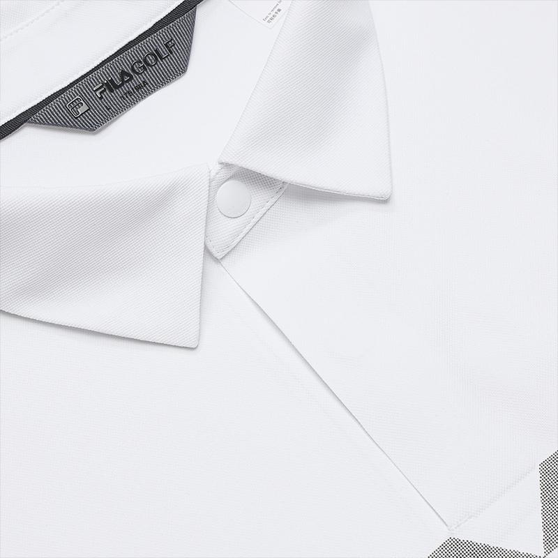 FILA Golf Series Contact Cool Elegant Simple Casual Comfortable Polo Shirt Men tops Jade-White A11M625160FWT
