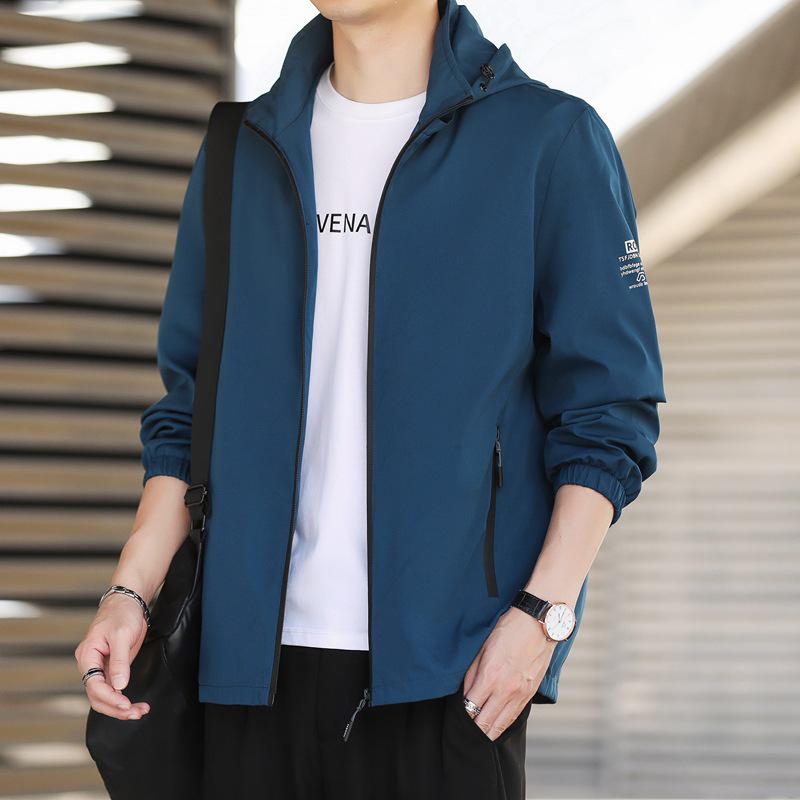 Men's 2022 Autumn Casual Hooded Jacket | Slim Fit & Trendy Fashion, Customizable Logo