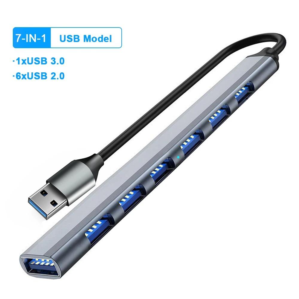 

KEBIDUMEI 8-in-2 USB 3.0 Hubs USB C HUB USB C Docking Station 5Gbps Transmission OTG Adapter Type C to USB For Laptop Macbook