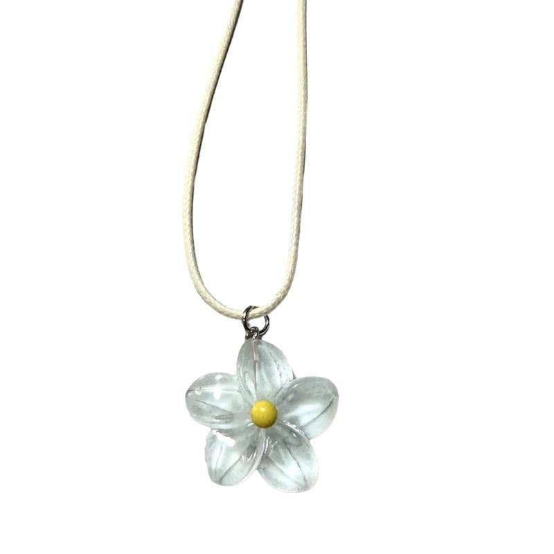 Leuchtende Eier Blumen Charm Halskette Farbwechselndes Design Künstlerischer Dopamin Schmuck Zubehör