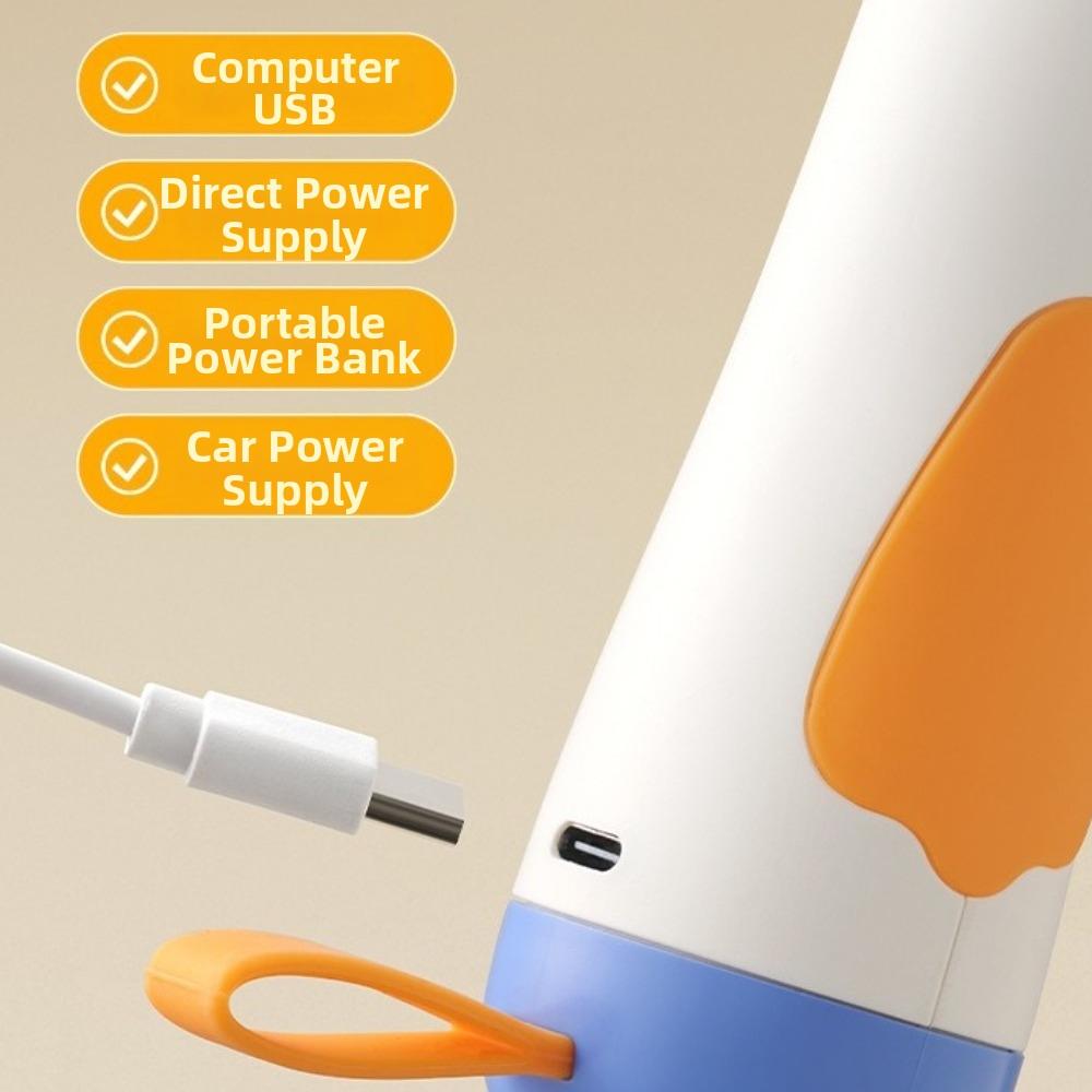Stainless Steel Milk Frother Rechargeable Hand Blender Portable Kitchen Stirring Tools Baking