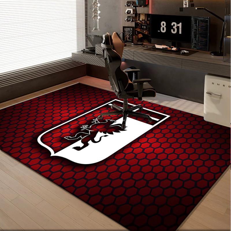 1PC Rug Lion Shield Genoa Carpet, Chair Rug,Area Rug for Office Bedroom Living Rooms Bedroom, Doormat Decor Christmas Fan Gifts