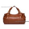 Bolso Tote Vintage de Cuero Suave con Pliegues para Mujer: Bolso Versátil Otoño/Invierno