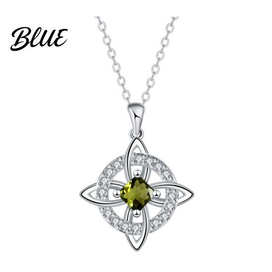 Ancient Symbolism Jewelry Celtic Knot Necklace Witches Birthstone Sparkling Symbol