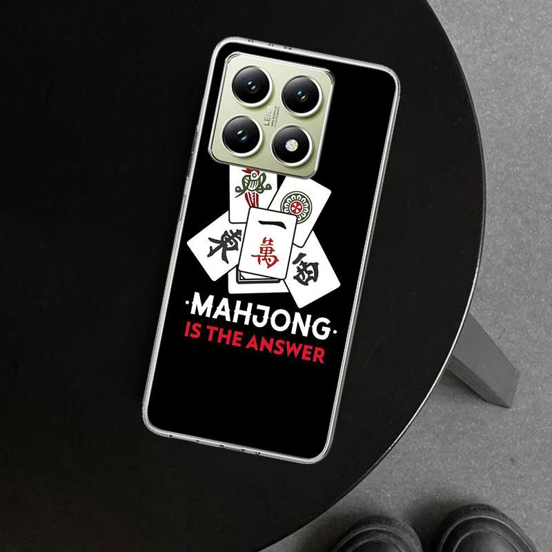 Creative Mahjong Phone Case Cover for Xiaomi Redmi Note 15 14 13 12 11 Pro Plus 14S 12S 11S 11T 11E 10S 10 Customized Fundas Red