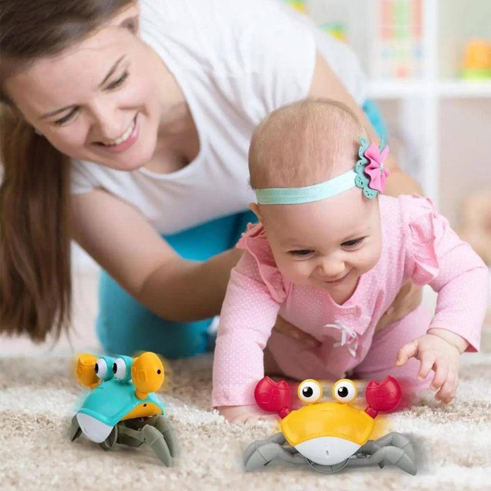 Flat Ground Escape Dancing Crab Toy Light&Music Crab Interactive Toy  Children's Toy