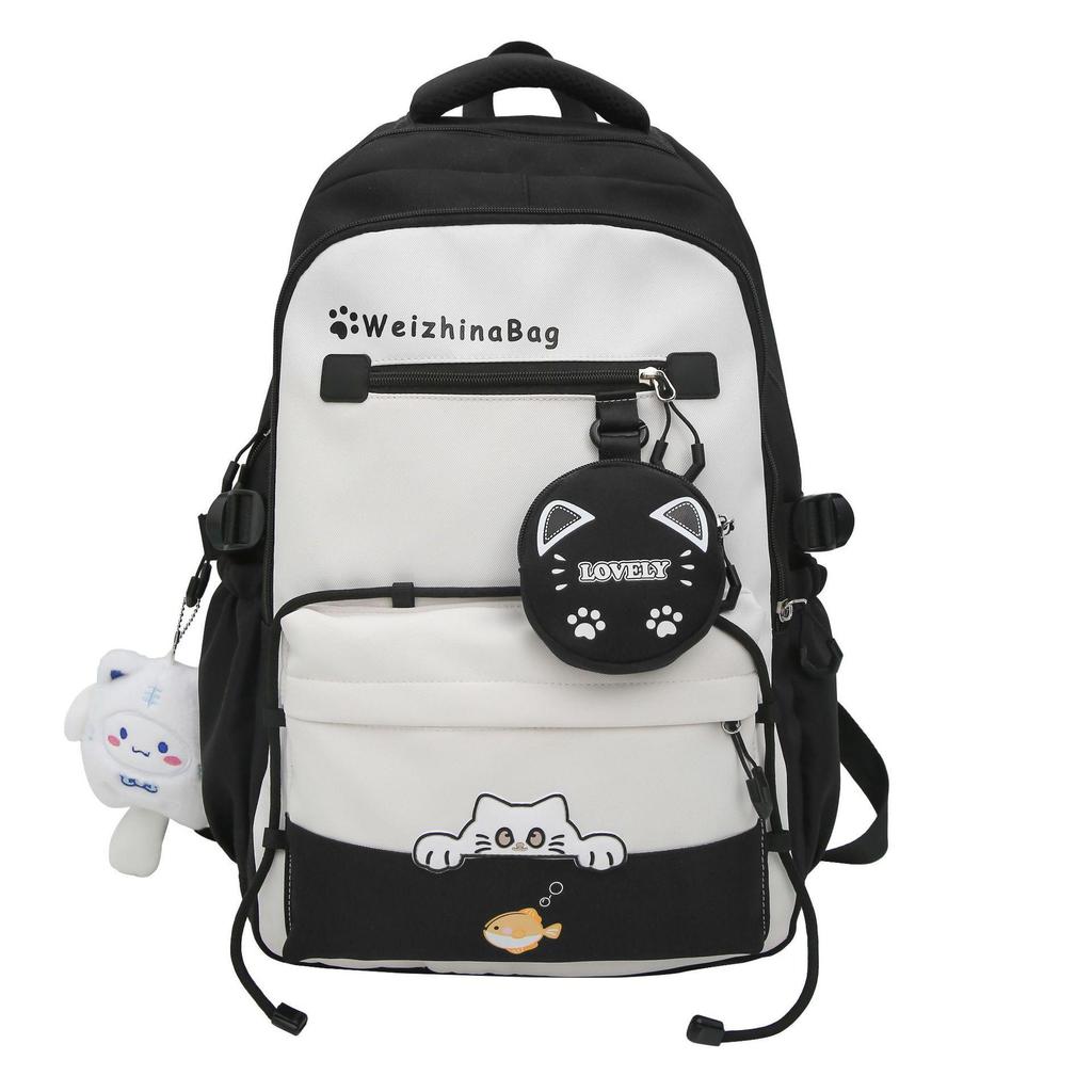 Schoolbag college style schoolbag junior high school girls high quality versatile ins Japanese high school students lightweight cute contrasting 