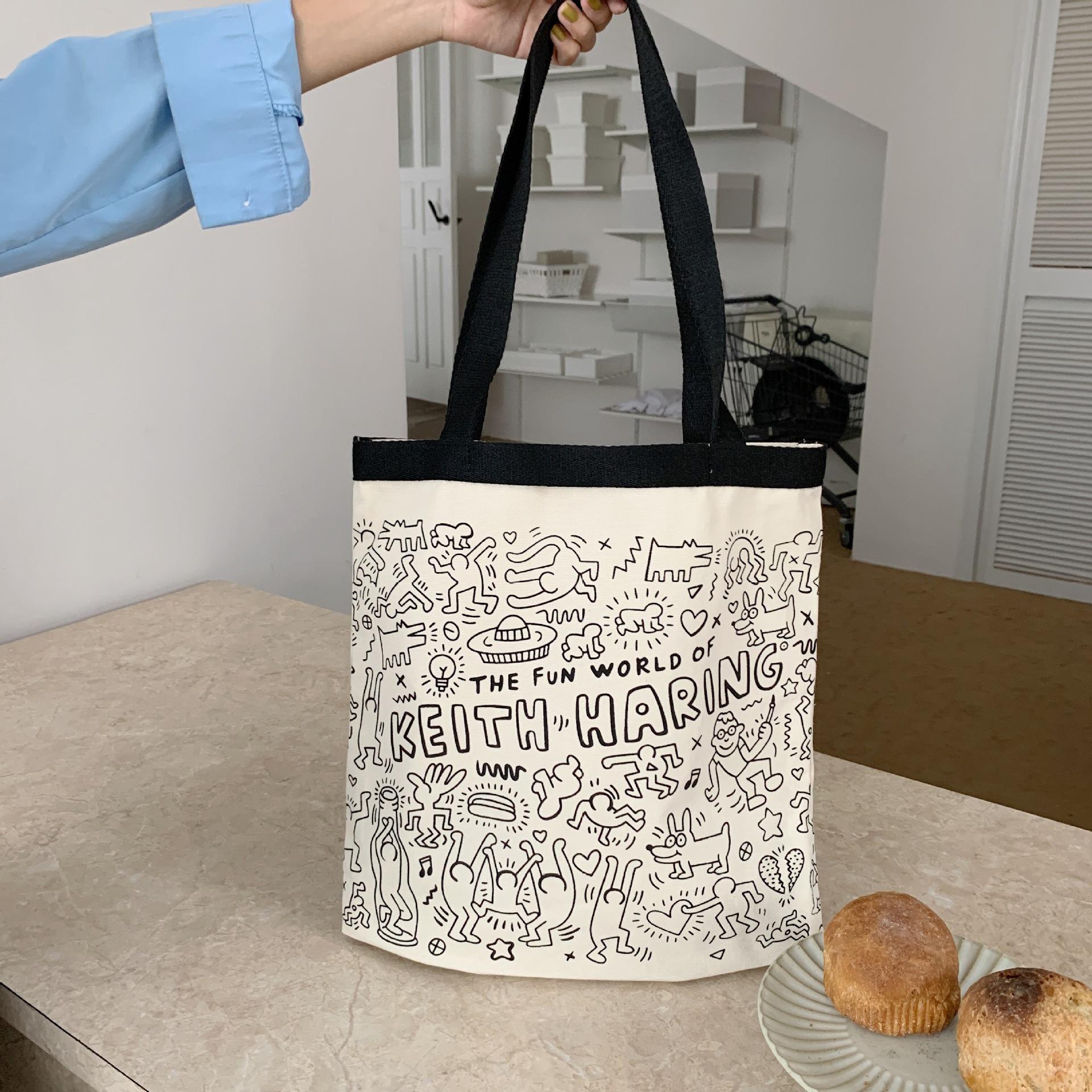 Женская сумка на одно плечо с персонализированной печатью для хранения холста OneSize — фото 5