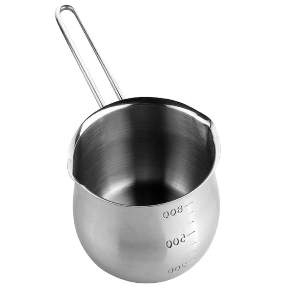 with Spout Single Hand Pot 304 Stainless Steel Stainless Steel Small Pot Milk Pan  Stove Top