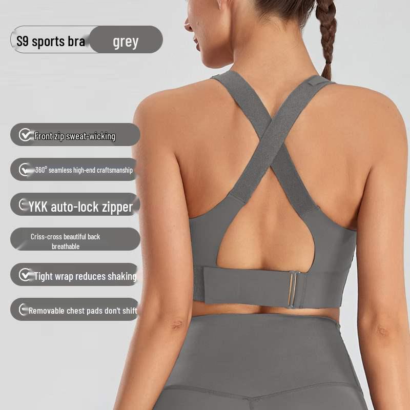 

Спортивный бюстгальтер YKK большого размера с высокой степенью поддержки - Бесшовный бюстгальтер для йоги и фитнеса с красивым дизайном спины 4XL