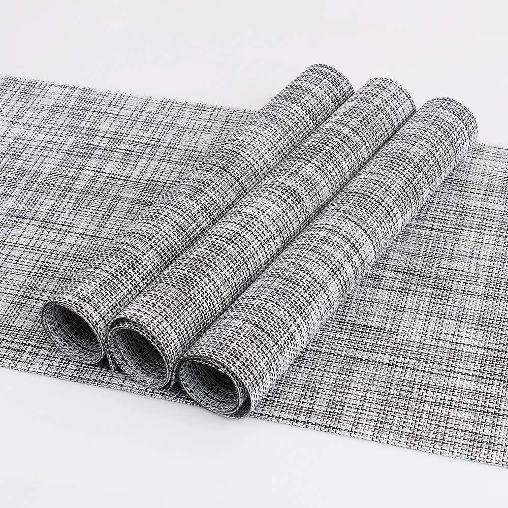 PVC Heat-Resistant Western Table Placemat Washable Dual-Tone Teslin Series Dining Table Cup Mat