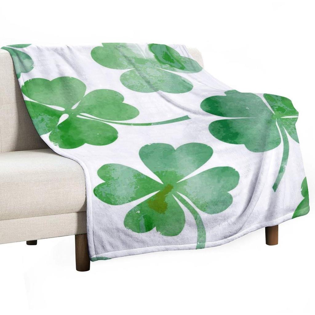 St. Patrick's Day Series digital-printed polyester Bedroom velvet flannel cover blanket Fleece soft sofa cover blankets for beds