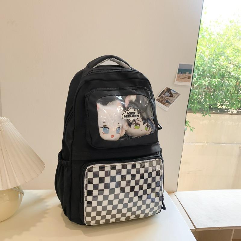 Einfacher und großvolumiger Hirse-Rucksack, leichter Tagesrucksack, transparente Schultasche für Studentinnen, Baby-Tasche für Männer.