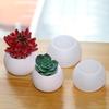 Round Gypsum Flower Pot Mold DIY Concrete Cement Candle Jar Silicone Molds Epoxy Resin Storage Box Handicraft Mould Home Decor