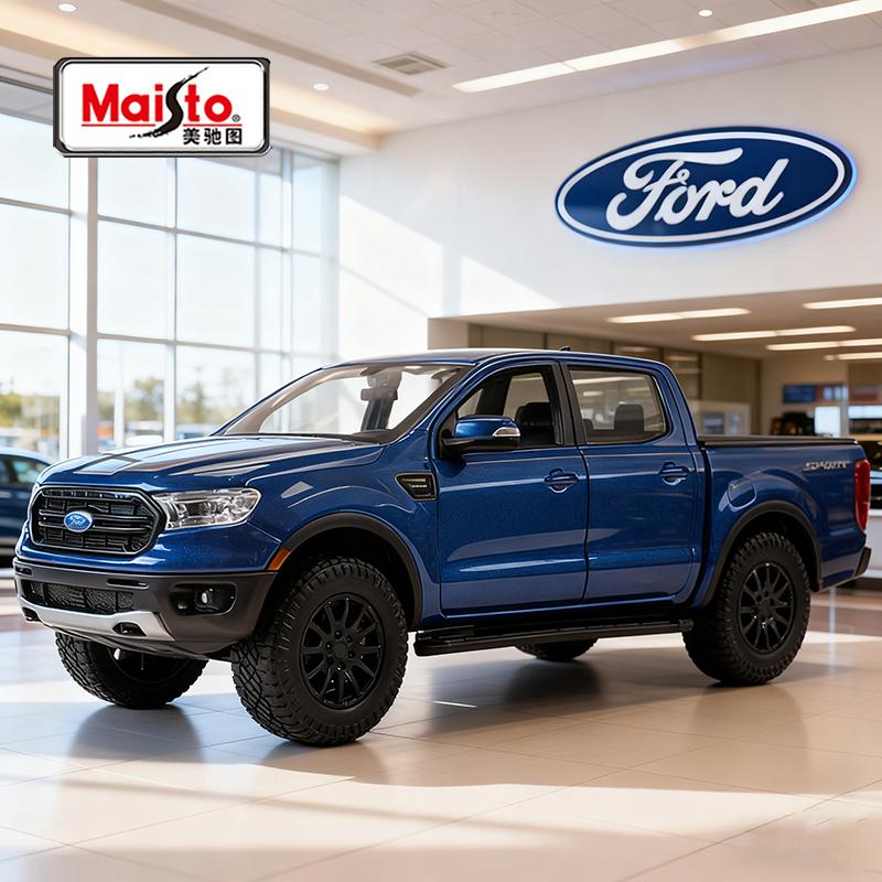 NJI23 Maisto 1:27 Ford Ranger 2019 Picku Alloy Car Diecasts & Toy Vehicles Car Model Miniature Scale Model Car Toy For Children