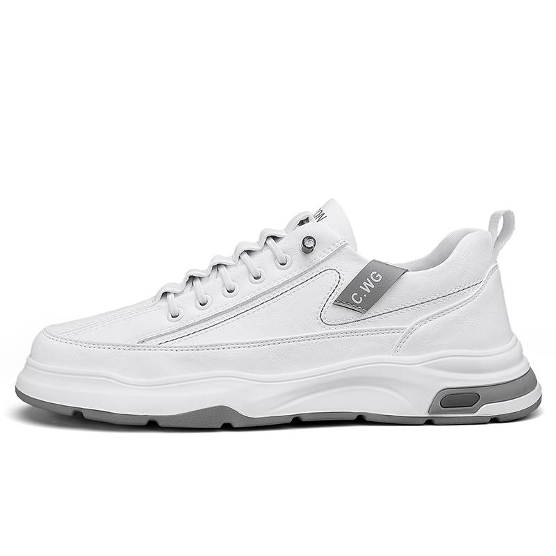 

Мода 2024 года, новые мужские модные повседневные кожаные туфли, нескользящие, износостойкие, спортивная обувь, удобные, плоские, без застежек, повседневные туфли, мужская обувь 44 белый