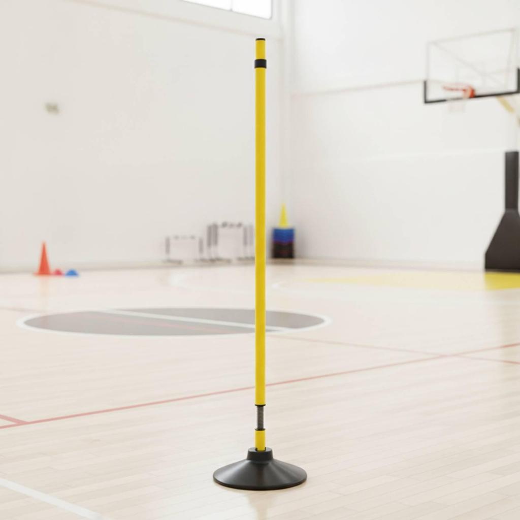 Training Pole with Rubber Base Weighted Agility Poles for Coaches,