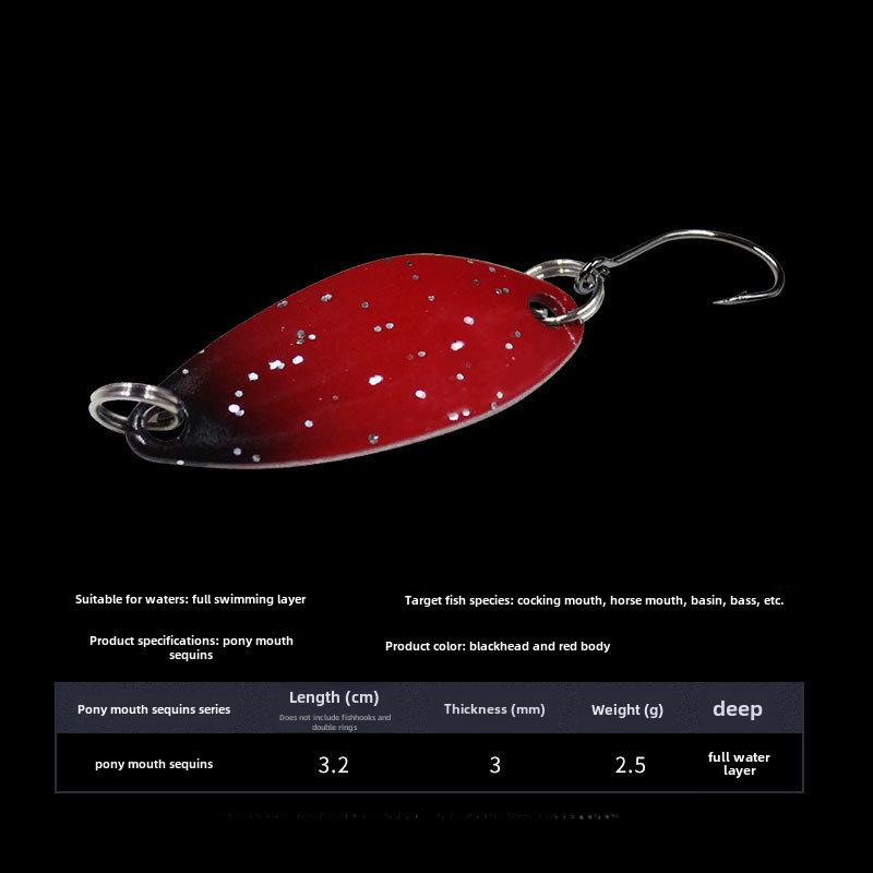 White Stripe Long-Distance Cast Perch Lure with Sequins