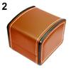 Faux Leather Square Jewelry Watch Case Display Gift Box with Pillow Cushion