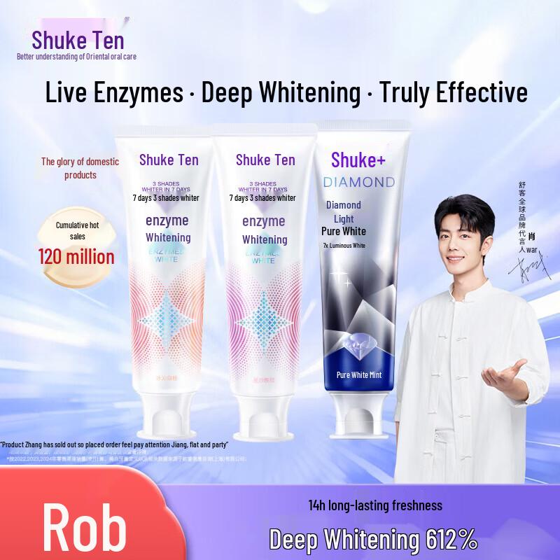 Saky Diamond Glow Whitening Toothpaste 3-Flavor Pack