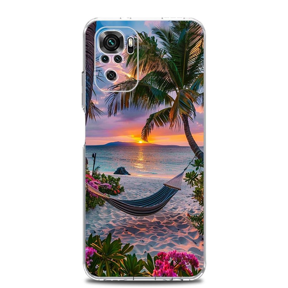 Scene at Sunset on sea Palm Tree Phone Case For Xiaomi Redmi Note 15 14 13 12 4G 10 11 Pro Plus 5G 14C 13C 12C 10C Cover