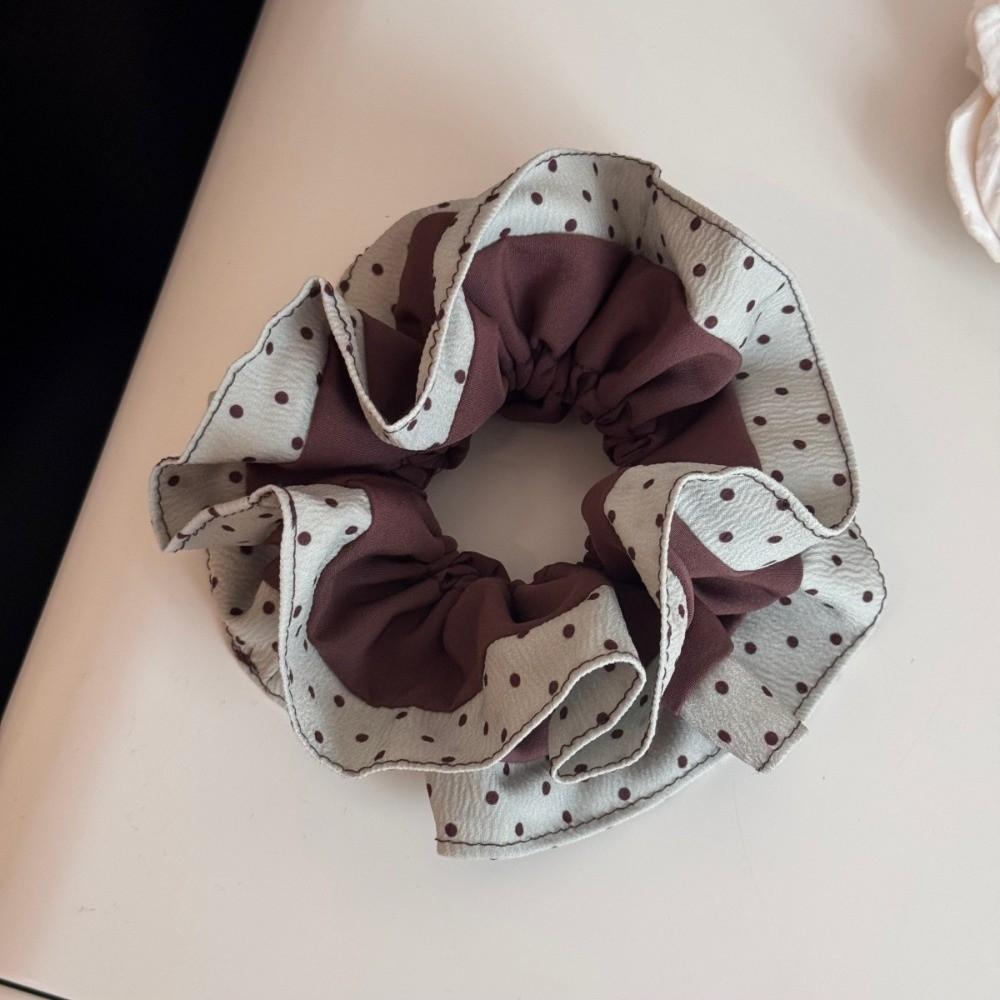 

Rubber Band Ponytail Hair Scrunchies Polka Dot Pattern Hair Rope Daily Party Wedding світло-зелений колір