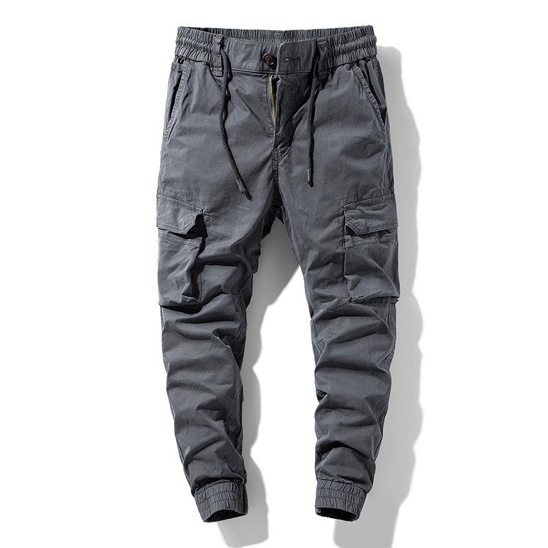 Summer Outdoor Overalls Wear-resistant and Dirt-resistant Loose Pants Casual Pants Men s High-end Men s Pants High-end Men s Clothing 28 серый