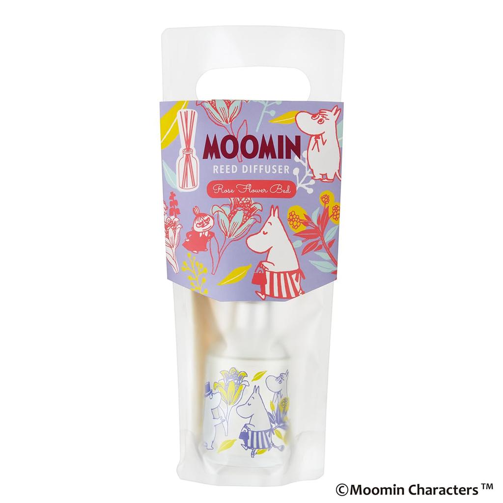 Moomin Reed Diffuser with the Wild Rose Scent of Moomin Valley Room (Aromatic Fragrance, Natural, Gift, Reward, Present)