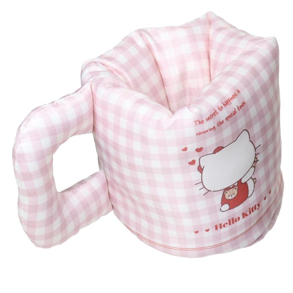 MORIPiLO Hello Kitty Mug-Style Trinket Holder, Tabletop, Approx. 11x11x13cm, Pink Gingham Check, Pen Holder, Cute Item, Gift, Sanrio, 427398