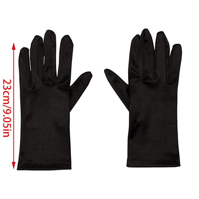 Stretch Short Gloves Evening Party Gloves Short Length Wrist Length Gown Gloves