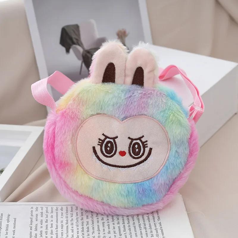 Winter Women Cute Cartoon Animal Plush Shoulder Bag Fashionable Crossbody Small Purse