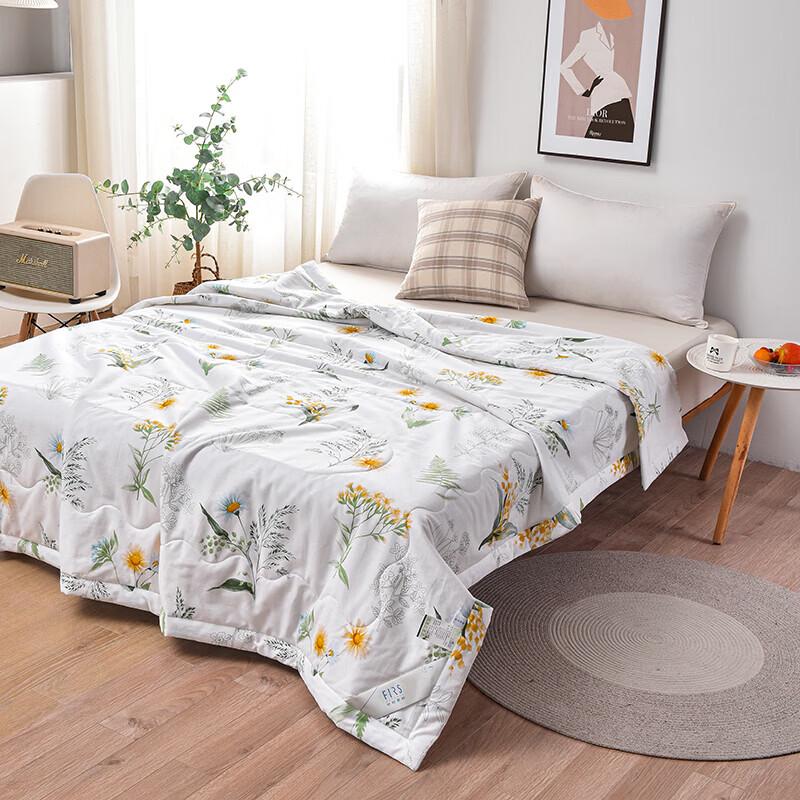 FIRS SS-B1046 Daisy Pattern 100% Cotton Cooling Summer Quilt